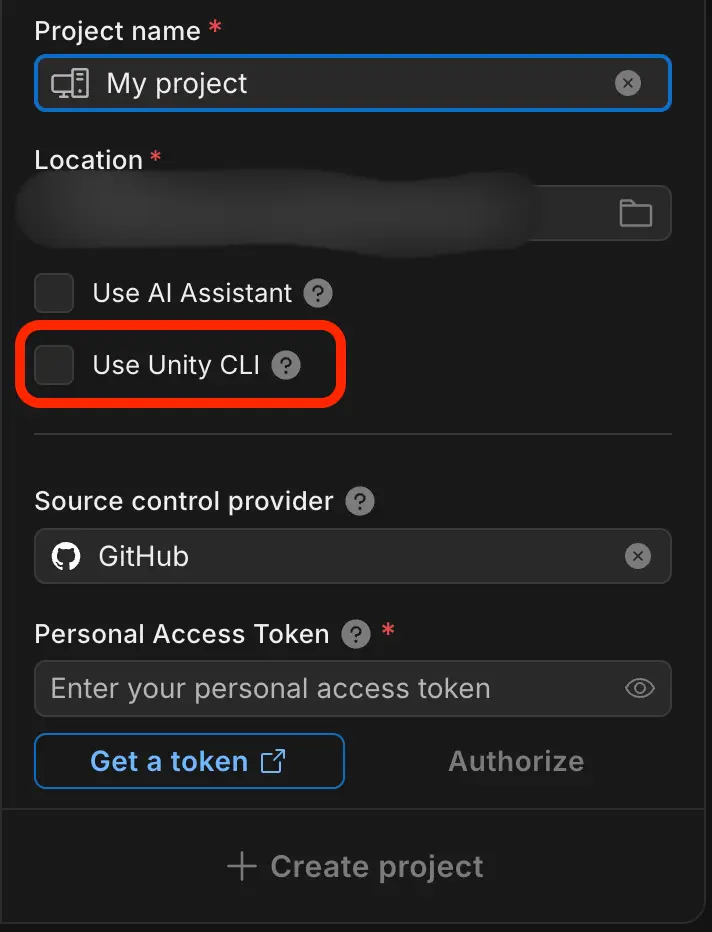 프로젝트 생성 시 Use Unity CLI를 체크하면 pipeline을 수동으로 설치하지 않아도 되는 듯하다